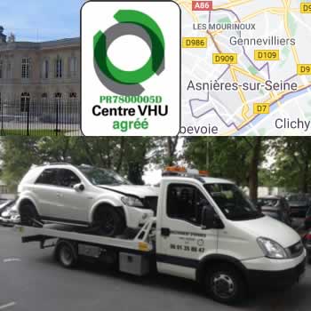 Epaviste Asnières-sur-Seine (92600)- Enlèvement épave gratuit epaviste Asnières-sur-Seine (92600) - enlevement epave gratuit