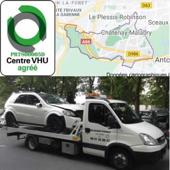 Epaviste Châtenay-Malabry (92290)- Enlèvement épave gratuit epaviste Châtenay-Malabry (92290) - enlevement epave gratuit