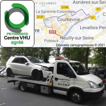 epaviste Courbevoie (92400) - enlevement epave gratuit