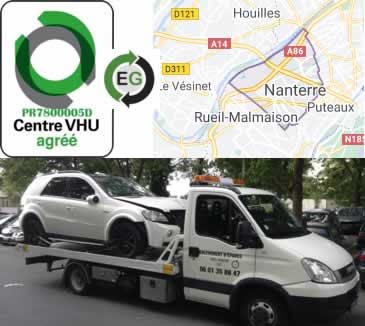 epaviste Nanterre (92000) - enlevement epave gratuit