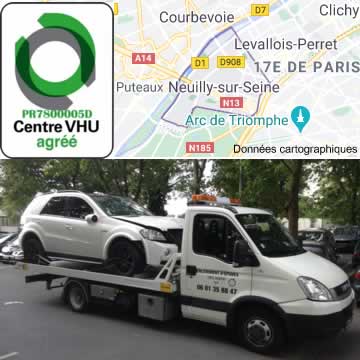 epaviste Neuilly-sur-Seine (92200) - enlevement epave gratuit