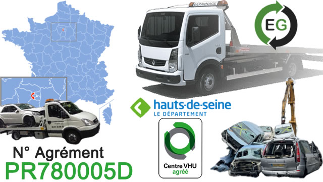 Centre VHU agréé mise à la casse auto et Enlèvement d'épaves gratuit dans le 92 (Hauts-de-Seine) Centre VHU agréé mise à la casse auto et Enlèvement d'épaves gratuit dans le 92 (Hauts-de-Seine)