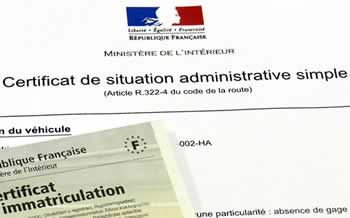 certificat non gage, destruction vehicule gagé